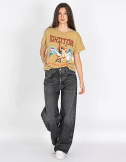 Bedrucktes Oversize T-Shirt im Destroyed-Look