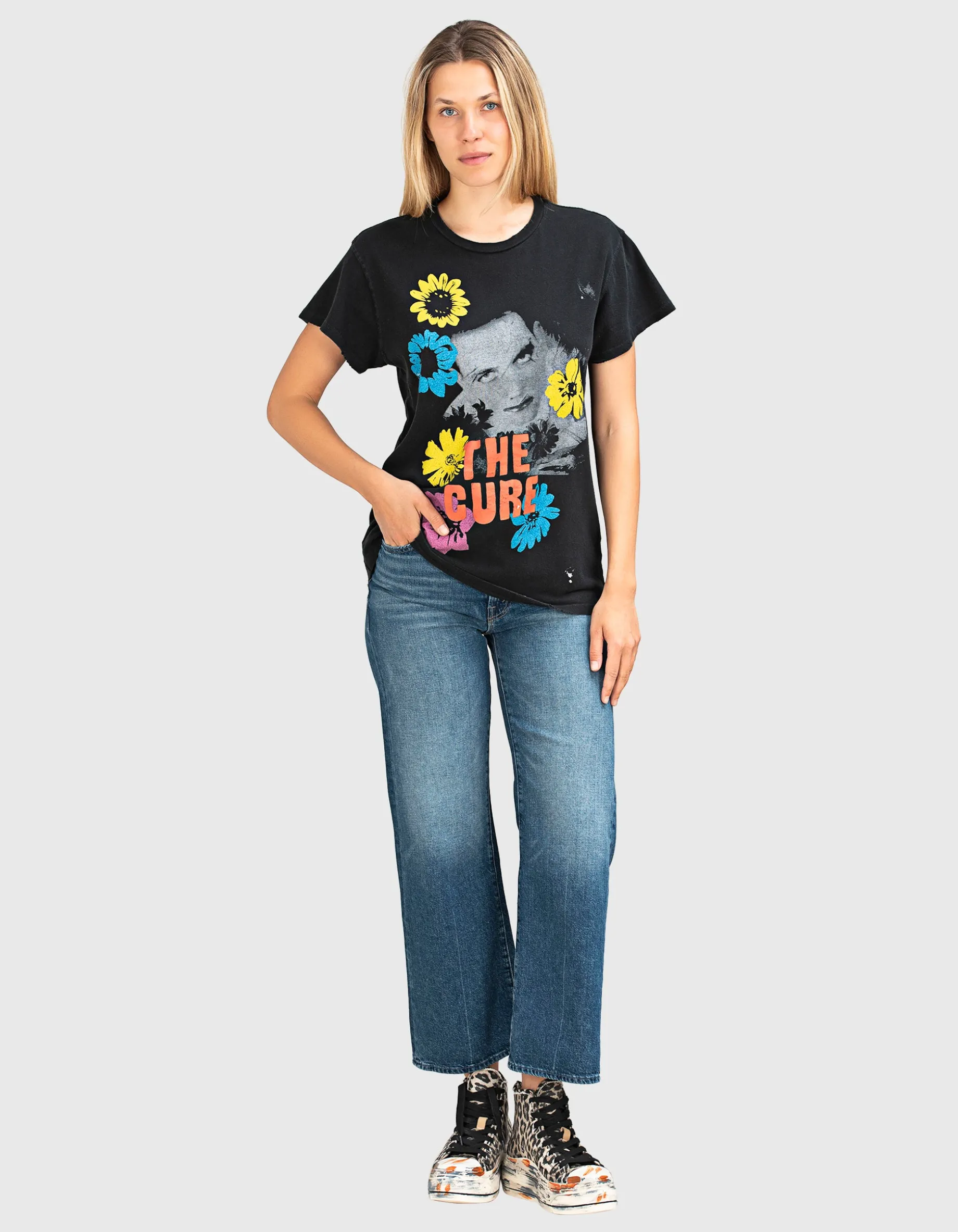 Bedrucktes Oversize T-Shirt im Vintage-Look