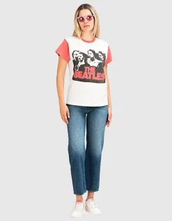 Bedrucktes Oversize T-Shirt im Vintage-Look