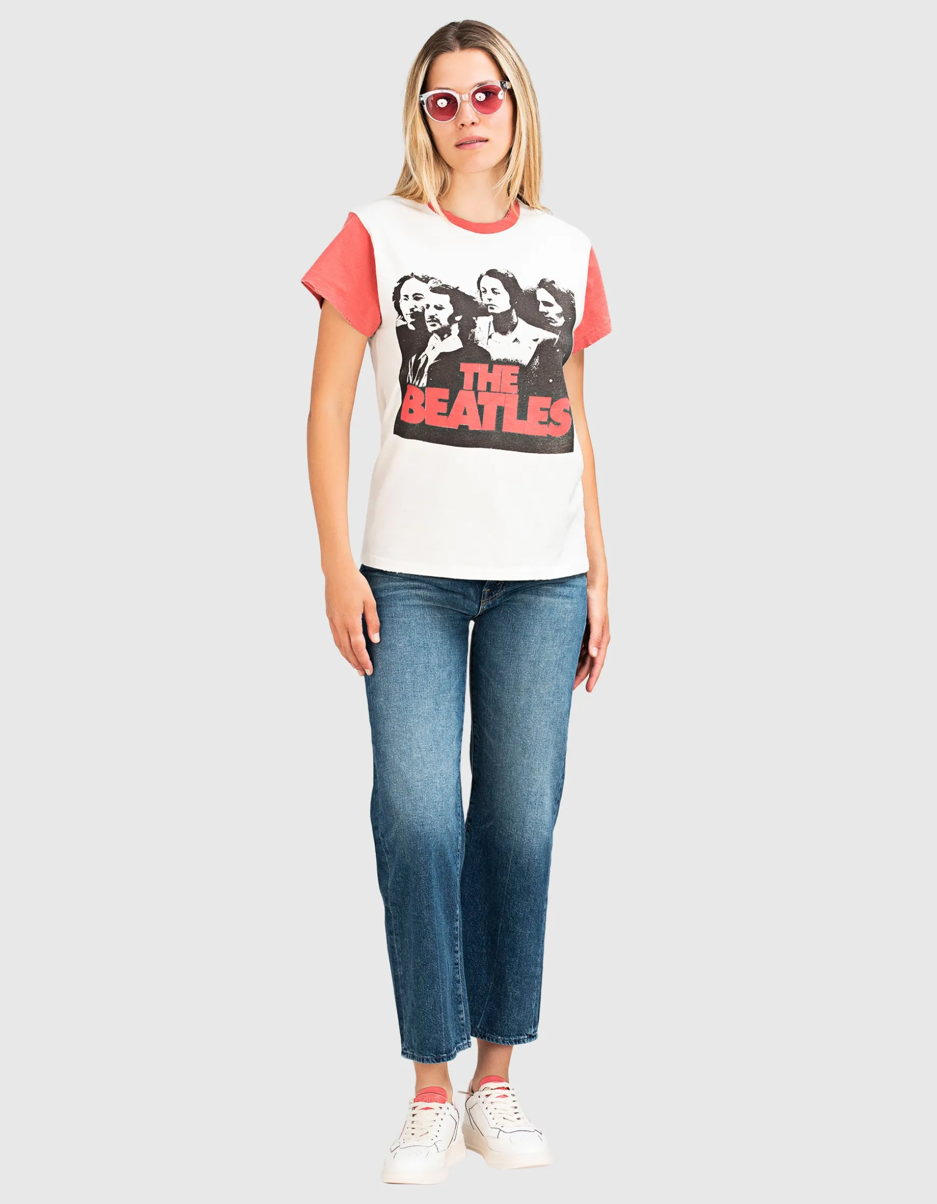 Bedrucktes Oversize T-Shirt im Vintage-Look