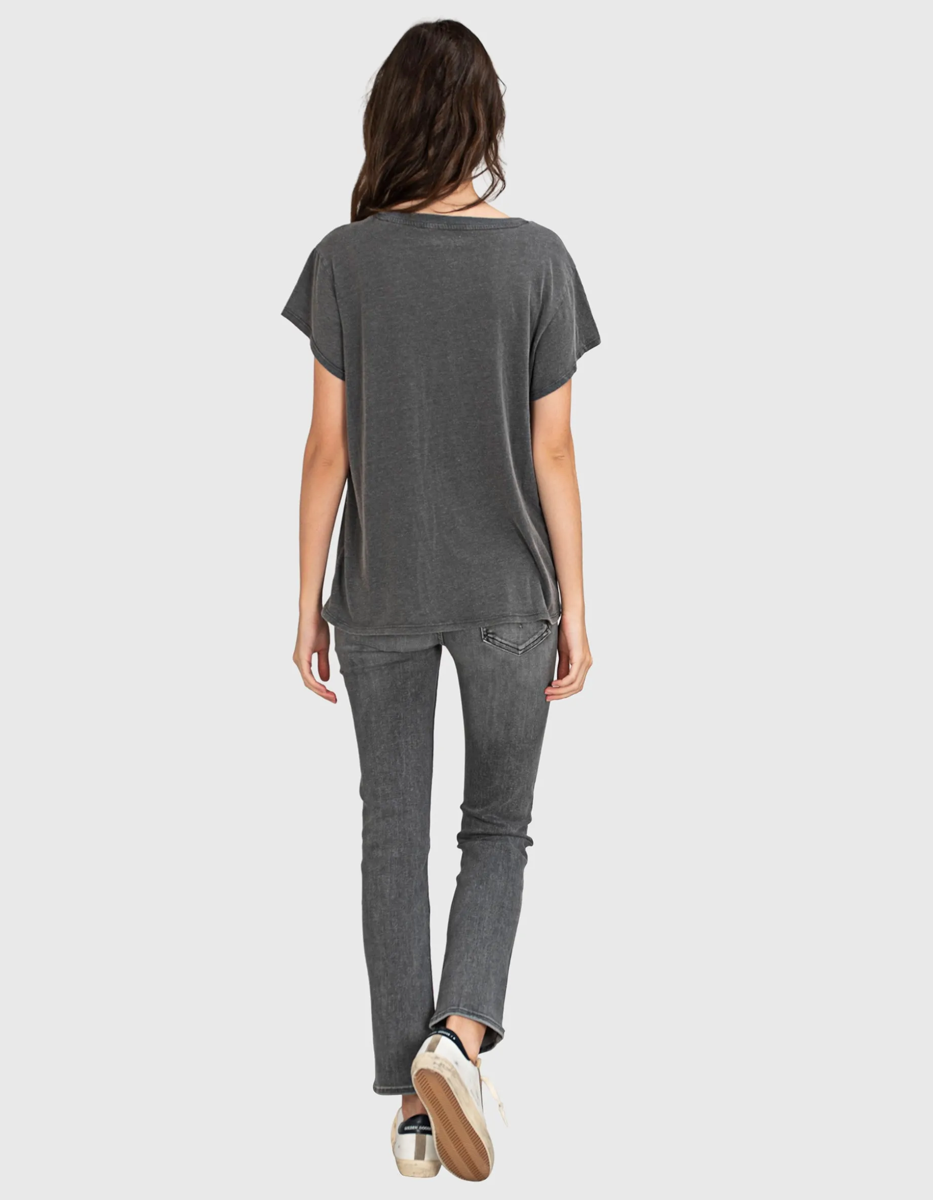 Bedrucktes Oversize T-Shirt im Used-Look