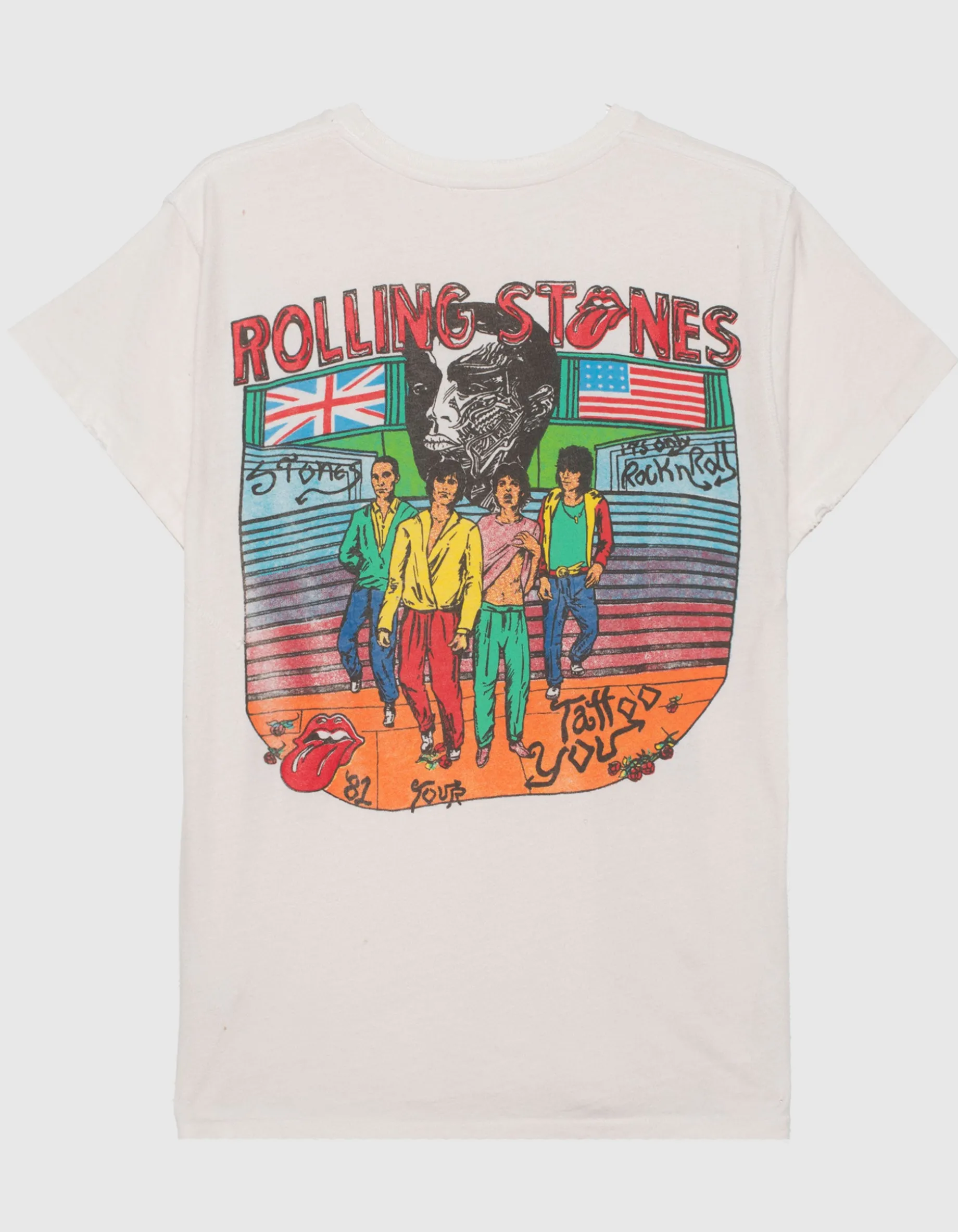 Bedrucktes Oversize T-Shirt im Destroyed-Look