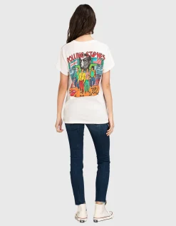 Bedrucktes Oversize T-Shirt im Destroyed-Look