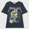 Bedrucktes Oversize-T-Shirt mit Glitter-Finish