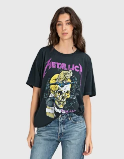 Bedrucktes Oversize-T-Shirt mit Glitter-Finish
