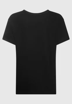 Bedrucktes Oversize-T-Shirt mit Kaschmir-Anteil