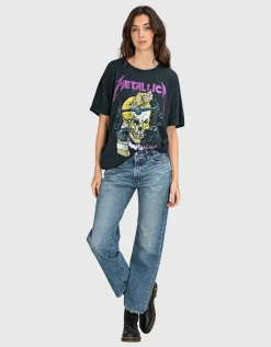 Bedrucktes Oversize-T-Shirt mit Glitter-Finish