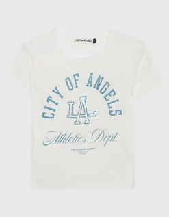 Bedrucktes Ripp-T-Shirt