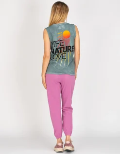 Bedrucktes Top im Destroyed-Look