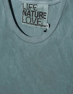 Bedrucktes Top im Destroyed-Look