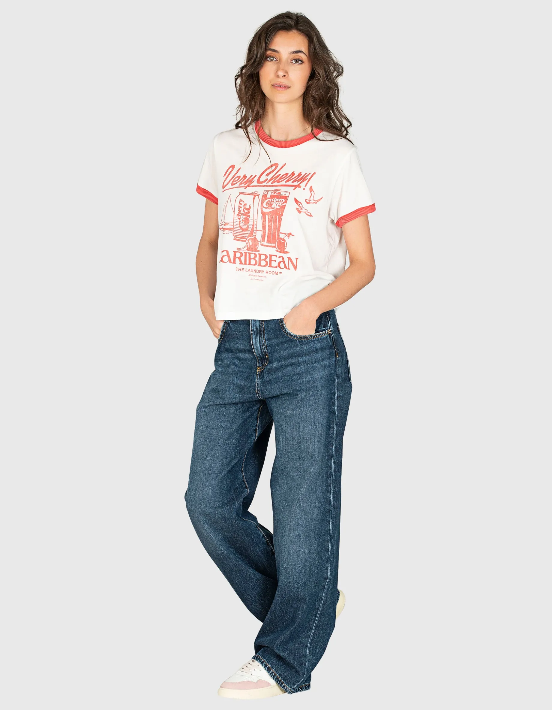 Bedrucktes T-Shirt im Vintage-Look
