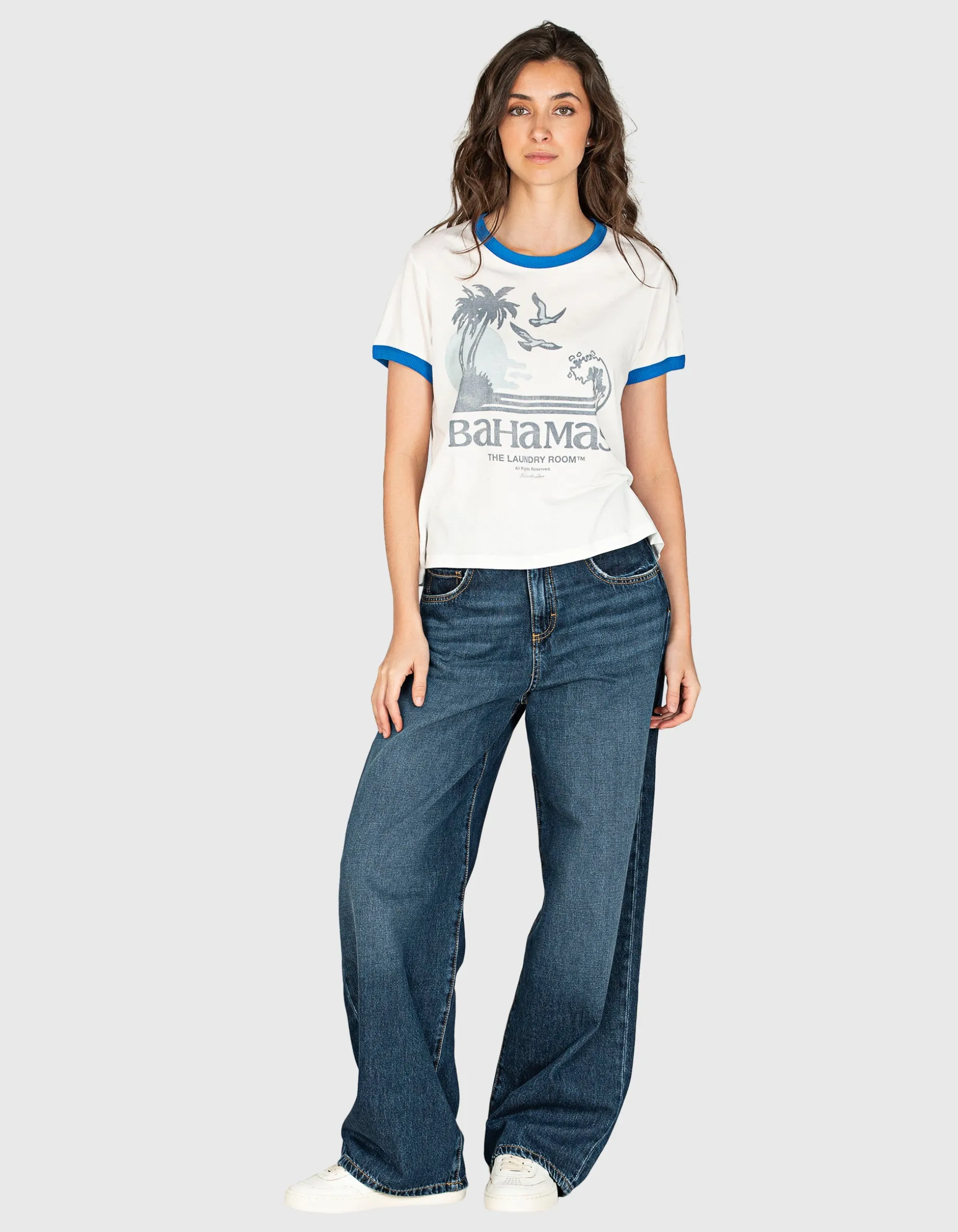 Bedrucktes T-Shirt im Vintage-Look