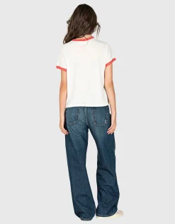 Bedrucktes T-Shirt im Vintage-Look