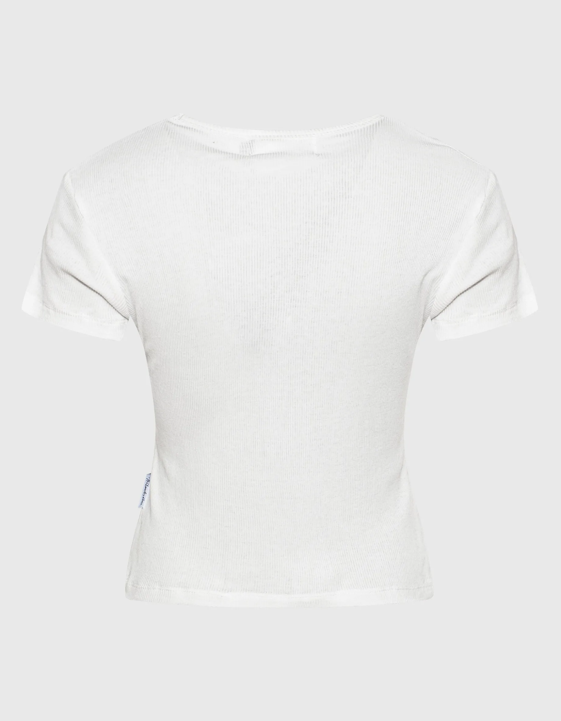 Bedrucktes T-Shirt in Ripp-Optik