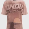 Bedrucktes Washed-Out T-Shirt