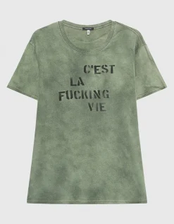 Bedrucktes Washed-Out T-Shirt