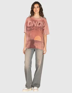 Bedrucktes Washed-Out T-Shirt
