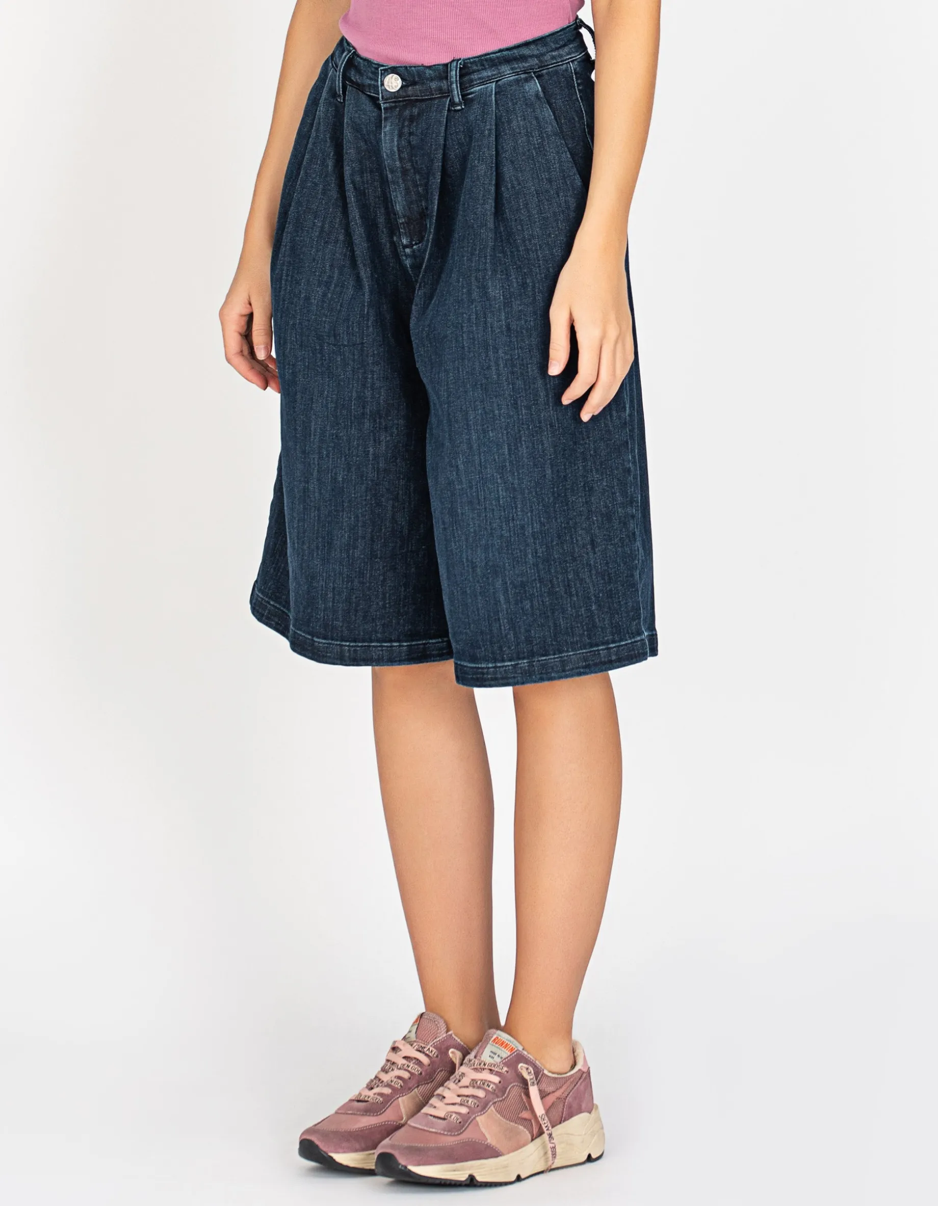 Bermuda Bundfalten Jeans Shorts