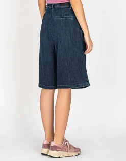 Bermuda Bundfalten Jeans Shorts