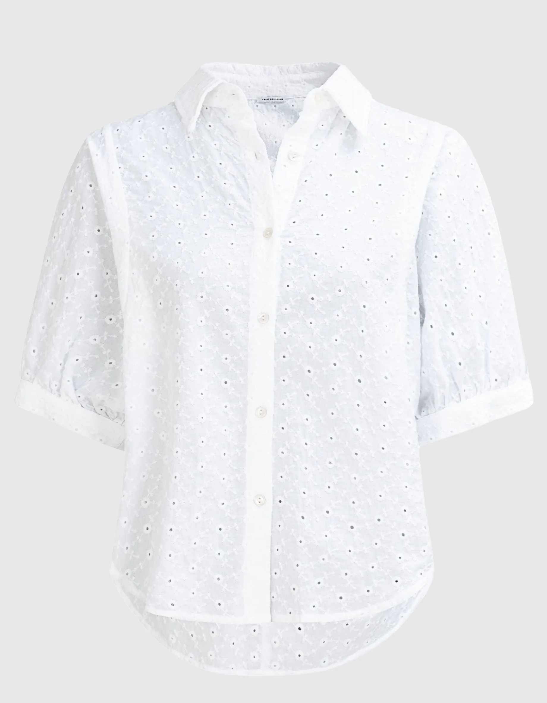 Bestickte Kurzarm-Bluse Emma