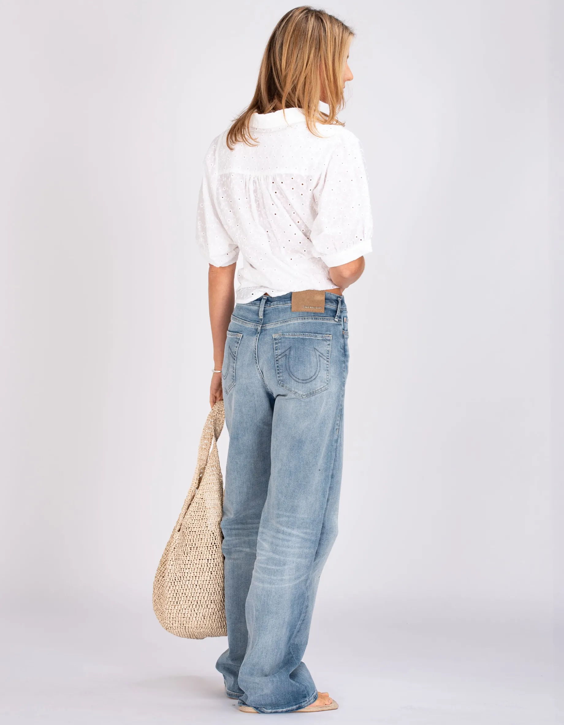 Bestickte Kurzarm-Bluse Emma
