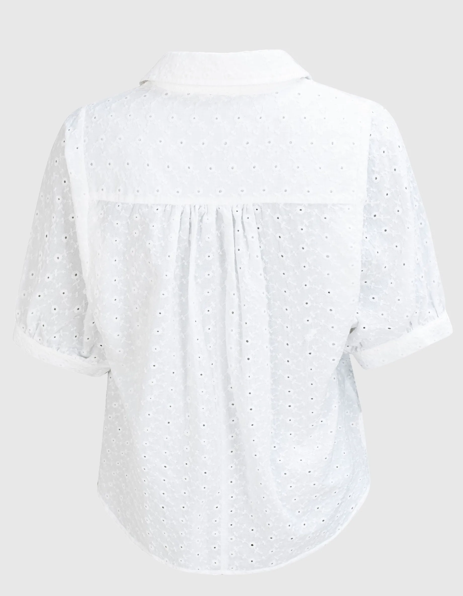 Bestickte Kurzarm-Bluse Emma