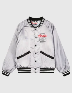 Bestickte Satin College-Jacke