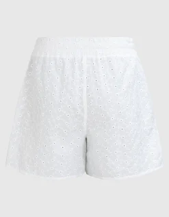 Bestickte Shorts mit elastischem Bund