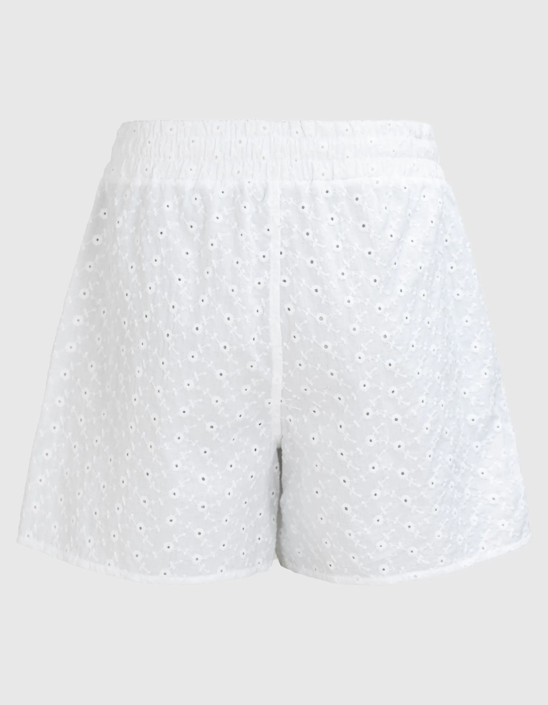 Bestickte Shorts mit elastischem Bund