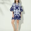 Besticktes Leinen Kleid