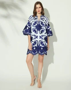 Besticktes Leinen Kleid