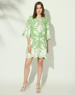 Besticktes Leinen Kleid