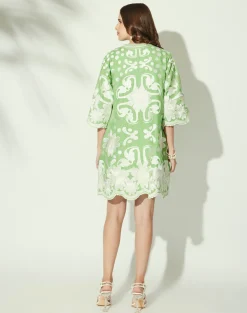 Besticktes Leinen Kleid