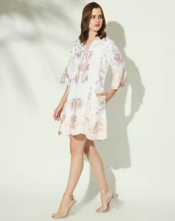 Besticktes Leinen Kleid