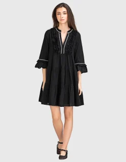 Besticktes Mini-Kleid Efisto