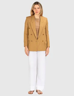 Blazer mit Leinenanteil