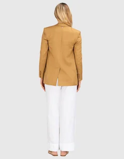 Blazer mit Leinenanteil
