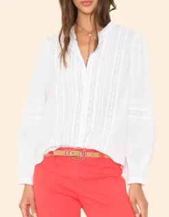 Bluse Laura mit Lochspitzen-Details