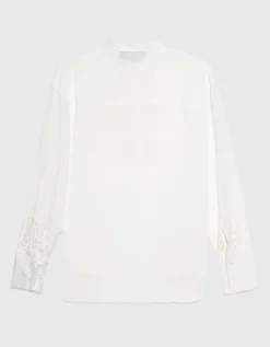 Bluse mit Häkelspitzen-Details