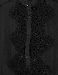 Bluse mit Häkelspitzen-Details