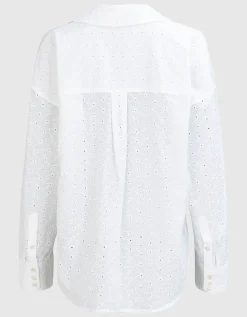Bluse mit Lochstickerei