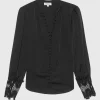 Bluse mit Spitzen-Details