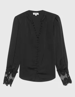 Bluse mit Spitzen-Details