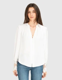Bluse mit Spitzen-Details