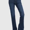 Bootcut Jeans Becca mit offenem Saum