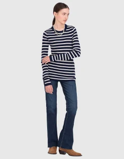 Bootcut Jeans Becca mit offenem Saum