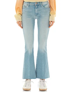Bootcut-Jeans mit offenem Saum