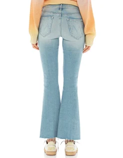 Bootcut-Jeans mit offenem Saum