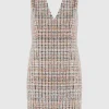 Bouclé-Mini-Kleid mit Pailletten
