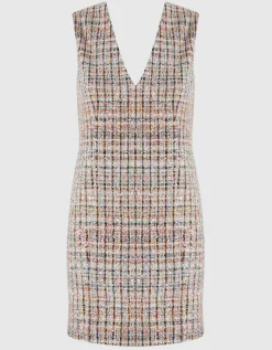 Bouclé-Mini-Kleid mit Pailletten